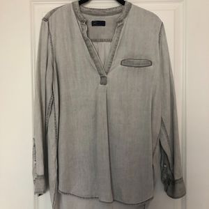 Washed Grey Chambray Shirt by Gap